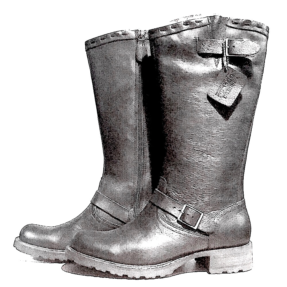 Sebago Saranac Buckle High Leather Rain Boots, by Wolverine - Black, 8